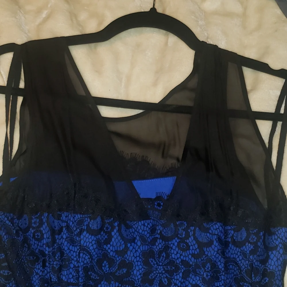 Moulinette Sowers Silk Blur and Black Lace Tulle Dress NWOT - Picture 5 of 9